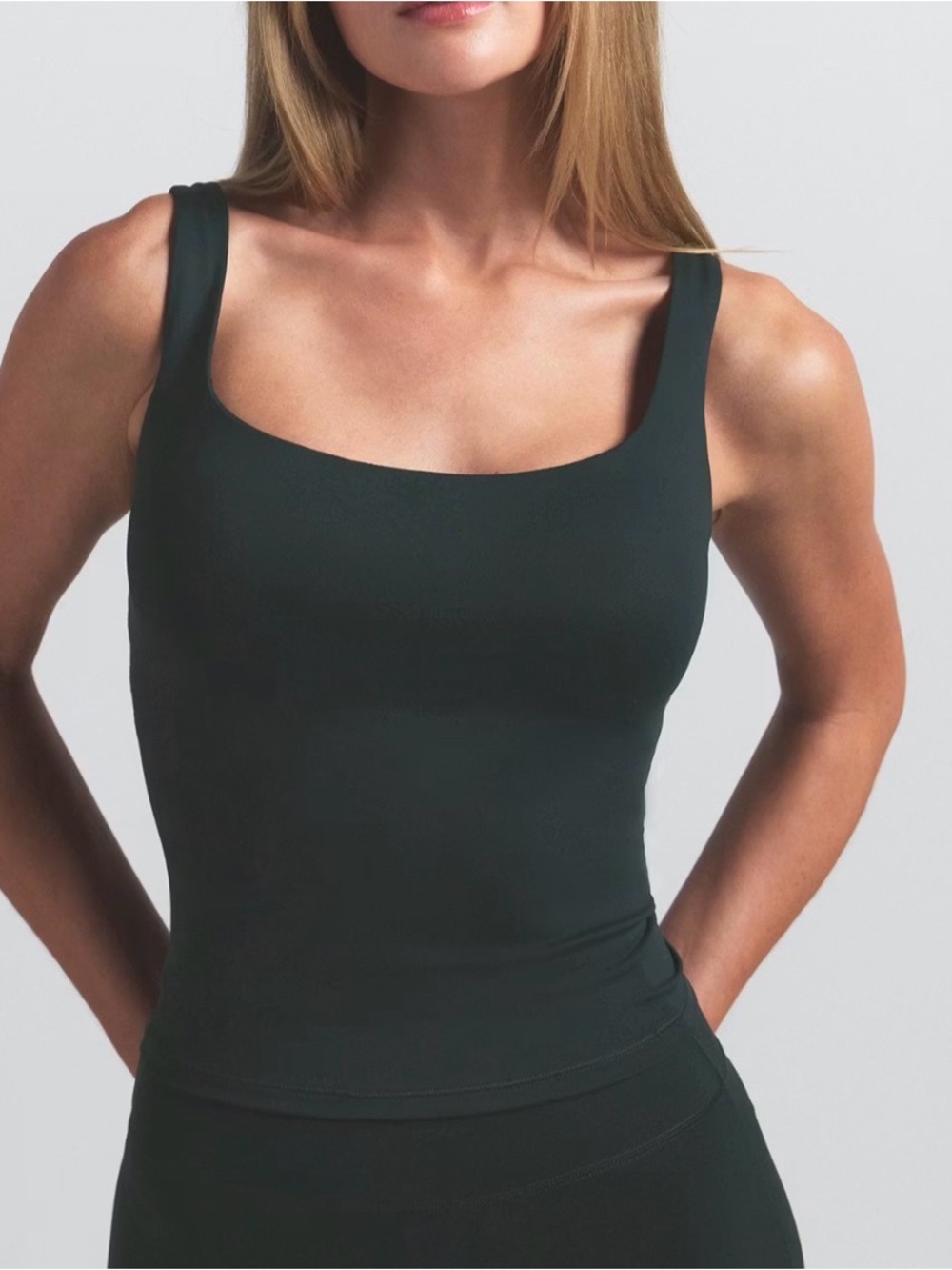 NikeSkims Matte Square neck bra tank Dark Teal NWT S (SK262)